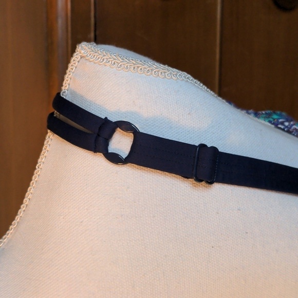 VENUS BOHO Delicate PAISLEY String BIKINI TOP unpadded underwire Sz D2  38B/40A - Picture 5 of 15